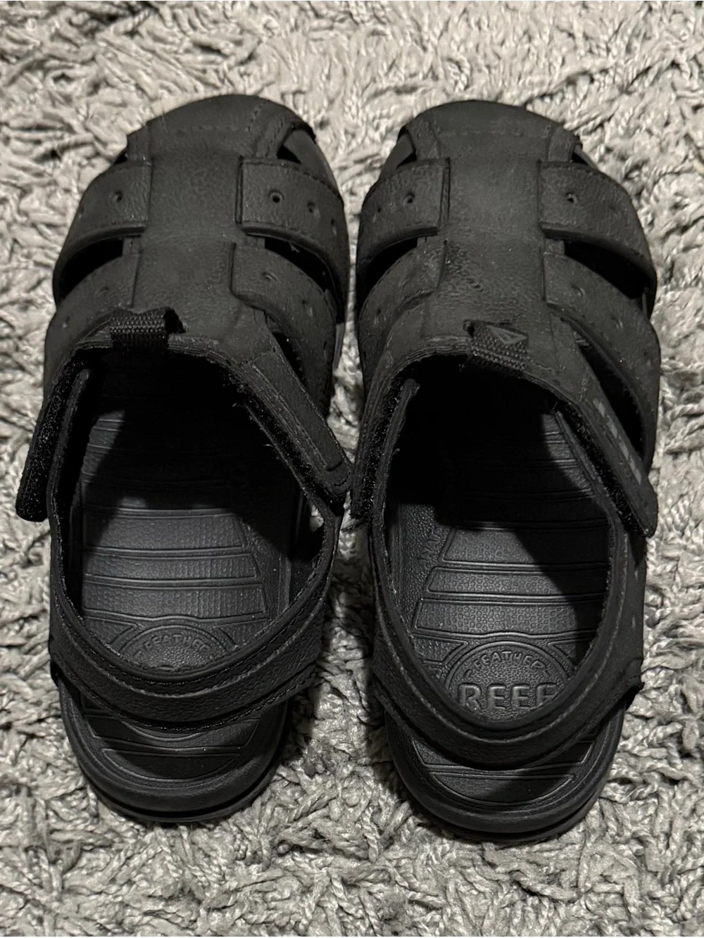Reef Boy’s Black Fisherman Sandals